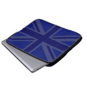 Stylish Blue Union Jack Laptopschutzhülle (Vorne Knopf)