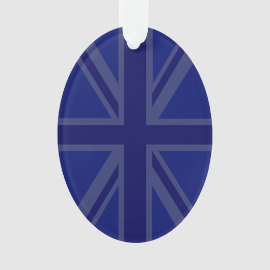 Stylish Blue Union Jack Ornament (Vorderseite)