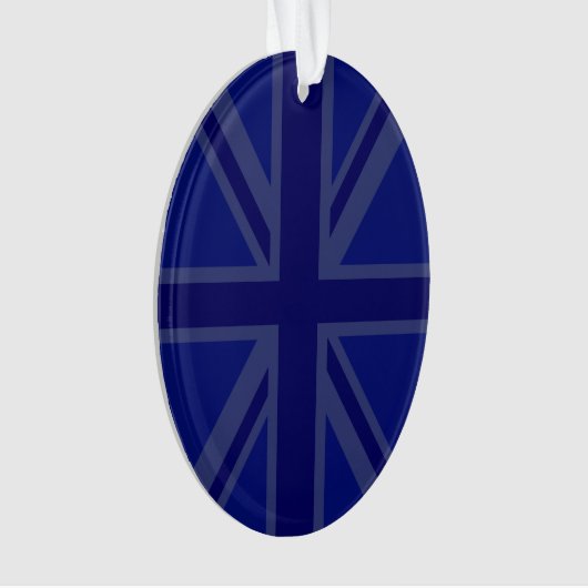 Stylish Blue Union Jack Ornament (Vorderseite)
