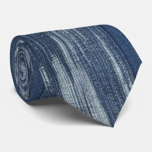 Stylish Blue Wash Denim Neck Tie Krawatte