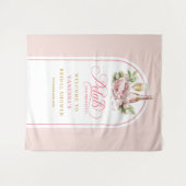Stylish blush and gold bridal shower backdrop wandteppich (Vorderseite (Horizontal))
