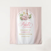 Stylish blush and gold bridal shower backdrop wandteppich (Vorderseite)