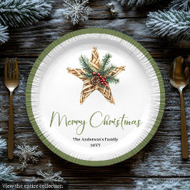 Stylish Bohemian Neutral Colors Holiday Plates Pappteller