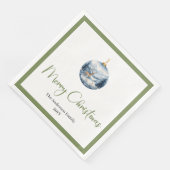 Stylish Bohemian Rustic Winter Scene Table Napkins Serviette (Ecke)