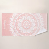 Stylish Boho Pink Mandala Badehandtuch (Badehandtuch)