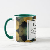 Stylish Bokeh Personalizable BLESSED Christlich Tasse (Links)