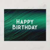 Stylish Bold Green Geburtstagsgrüße Postkarte (Vorderseite)