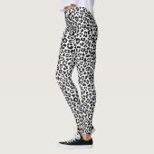 Stylish & Bold Leopard Print Black and White Leggings (Links)