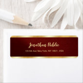 Stylish Bordeaux & Gold Template Return Address (Insitu)