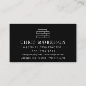 Stylish Bricklayer Brick Masonry QR Code Visitenkarte (Vorderseite)