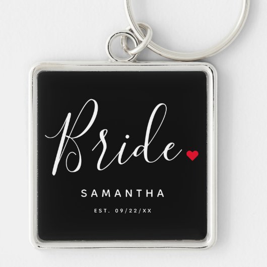 Stylish Bride Wedding Schlüsselanhänger (Vorne)