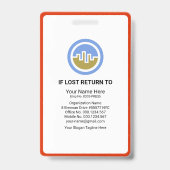 Stylish Bright Quotter Mark Motif Press Reporter Ausweis (Rückseite)