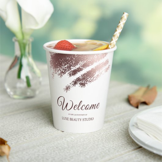 Stylish Bronze Business Event Party Pappbecher (In Situ)