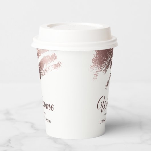 Stylish Bronze Business Event Party Pappbecher (Links)