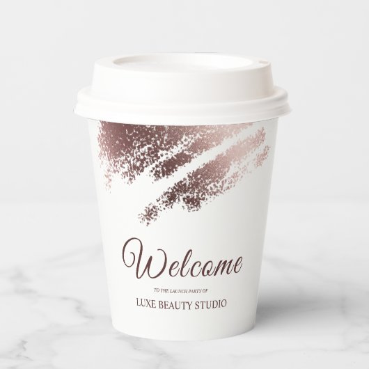 Stylish Bronze Business Event Party Pappbecher (Vorderseite)