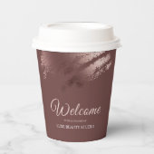 Stylish Bronze Business Event Party Pappbecher (Vorderseite)