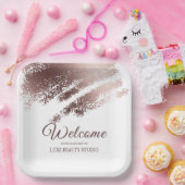 Stylish Bronze Business Event Party Welcome Pappteller (Party)