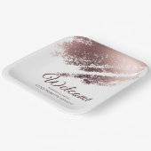 Stylish Bronze Business Event Party Welcome Pappteller (Gewinkelt)