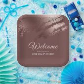 Stylish bronze business event party welcome pappteller (Party)