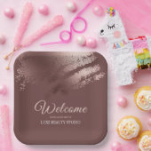 Stylish bronze business event party welcome pappteller (Party)