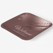 Stylish bronze business event party welcome pappteller (Gewinkelt)