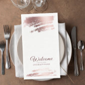 Stylish Bronze Business Event Party Welcome Serviette