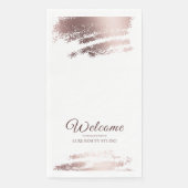 Stylish Bronze Business Event Party Welcome Serviette (Vorderseite)