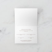 Stylish Bronze Business Gift Certificate Card Dankeskarte (Innenseite)