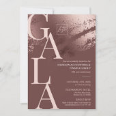 Stylish bronze editable business gala invite einladung (Vorderseite)