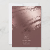 Stylish bronze editable business gala invite einladung (Rückseite)