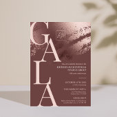 Stylish bronze editable business gala invite einladung