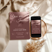 Stylish bronze editable special event invite einladung