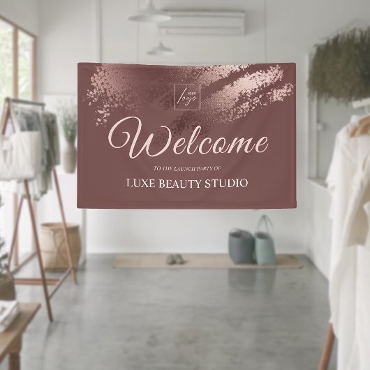 Stylish Bronze Special Event Launch Party Welcome Banner