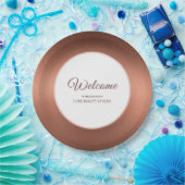 Stylish bronze special event party welcome pappteller (Party)