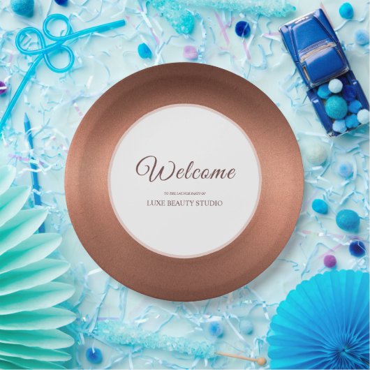 Stylish bronze special event party welcome pappteller (Party)