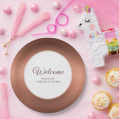 Stylish bronze special event party welcome pappteller (Party)