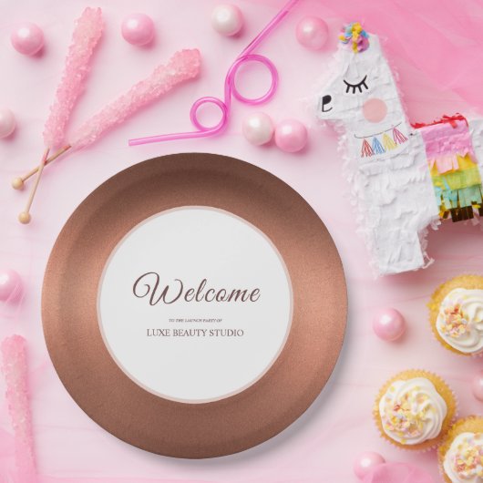 Stylish bronze special event party welcome pappteller (Party)