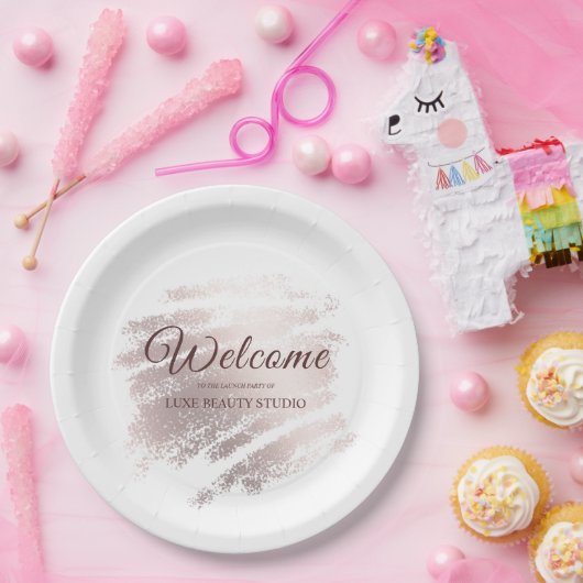 Stylish bronze special event party welcome pappteller (Party)