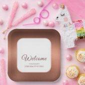 Stylish bronze special event party welcome pappteller (Party)