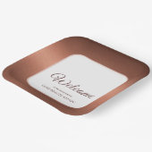 Stylish bronze special event party welcome pappteller (Gewinkelt)