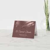 Stylish Bronze Special Thanks Business Gift Card Dankeskarte (Vorderseite)