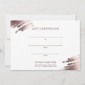 Stylish Bronze Special Thanks Business Gift Card Dankeskarte (Rückseite)