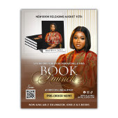 Stylish Brown & Gold Author Book Launch Release Flyer