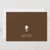 Stylish Brown Groomsman Wedding Simple Proposal Einladung (Rückseite)