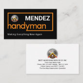 Stylish Brown Handyman Frame Visitenkarte (Vorne/Hinten)