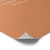 Stylish Brown Open Sitting Unplugged Zeremonie Poster (Ecke)