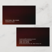 Stylish Brown Red Beruflich Visitenkarte (Vorne/Hinten)