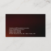 Stylish Brown Red Beruflich Visitenkarte (Rückseite)