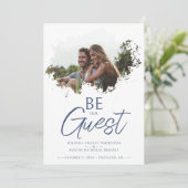 Stylish Brushstroke Grunge Splatter Dirty Stain  Save The Date (Stehend Vorderseite)