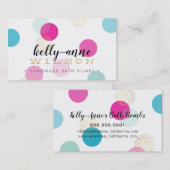 STYLISH BUBBLES SPOTS Glam luxuriöse Goldbadebombe Visitenkarte (Vorne/Hinten)